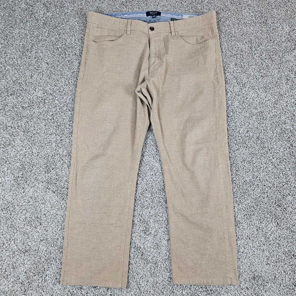Ballin Pants Mens 37x27 Beige Chino Cresent Modern Fit 5 Pocket Golf Trouser